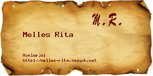 Melles Rita névjegykártya